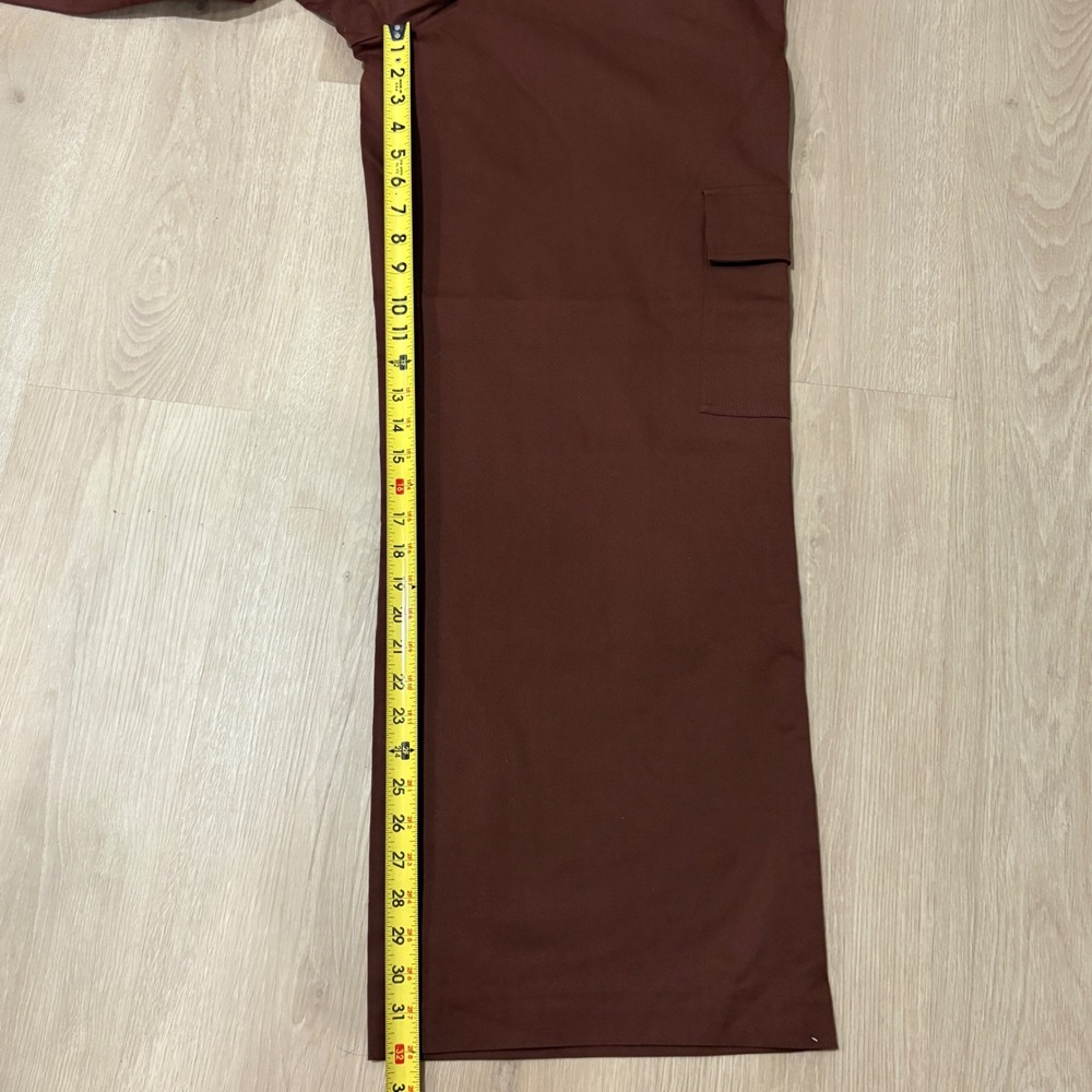 New York & Company Brown Wide Leg Cargo Pants High Rise Size L Career NWT - Picture 11 of 12